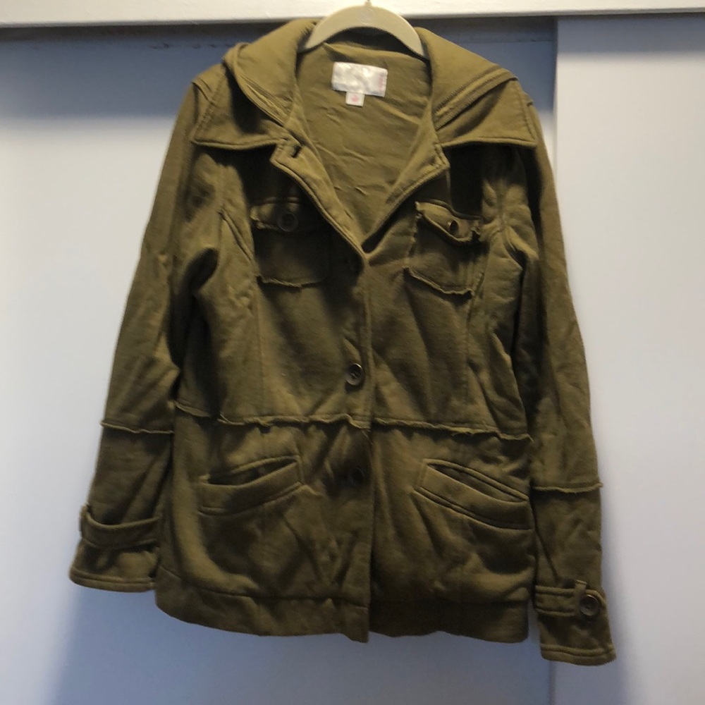 Xhilaration Green Sweatshirt Jacket size XL